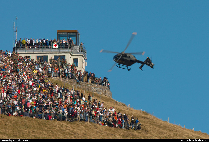 Eurocopter EC-635 turning behind the KP