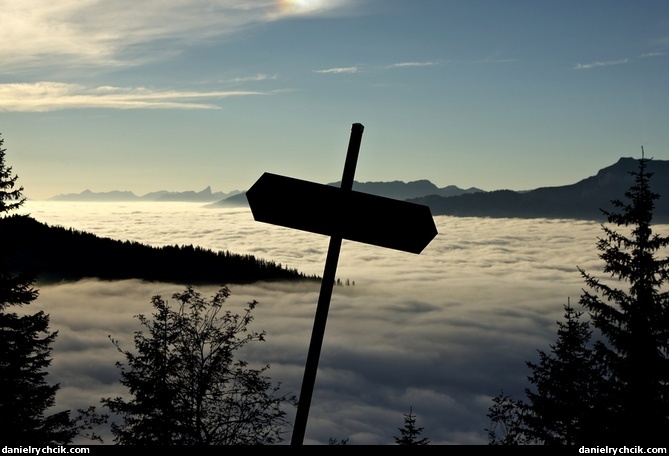 Axalp landscape - path marking