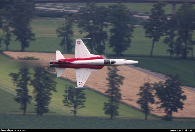 F-5 Tiger - high speed pass with shockwaves