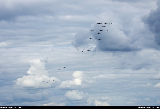 Massive fly-past