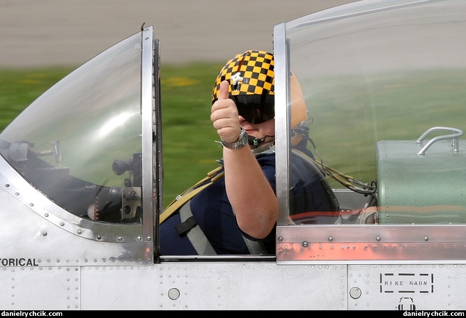 Pilot from the Pilatus P3 Flyers team