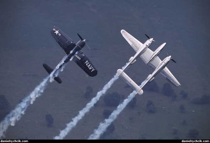 P-38 Lightning and F4U Corsair
