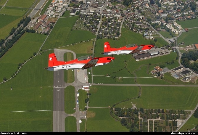 Demonstration over the Mollis airfield