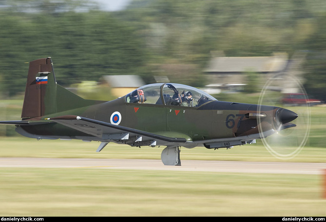 Slovenian Pilatus PC-9 solo display